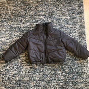 Cropped black puffy coat size small
